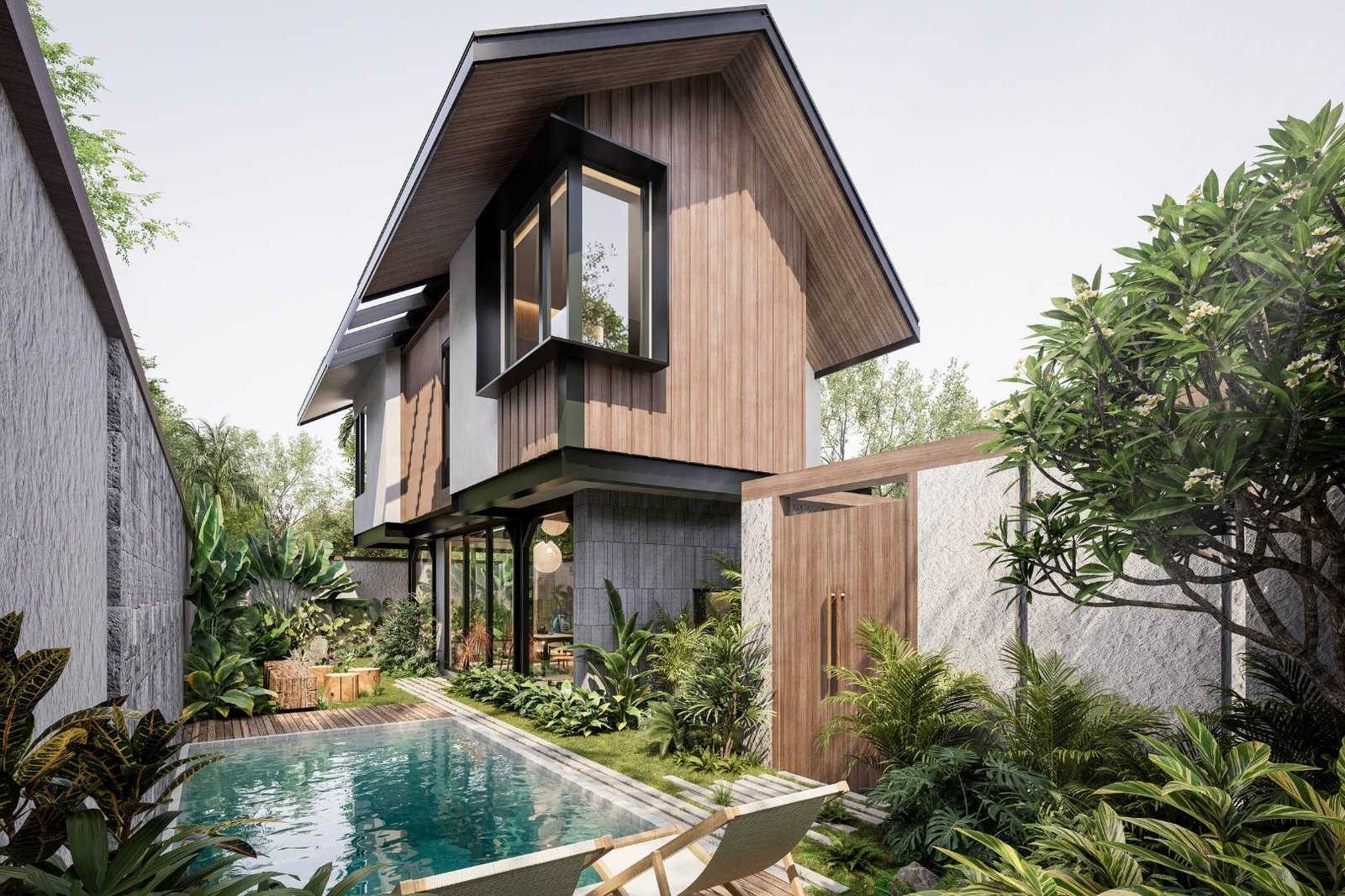 Industrial Style 2 Bedroom Villa – Bold Urban Living Near the Beach