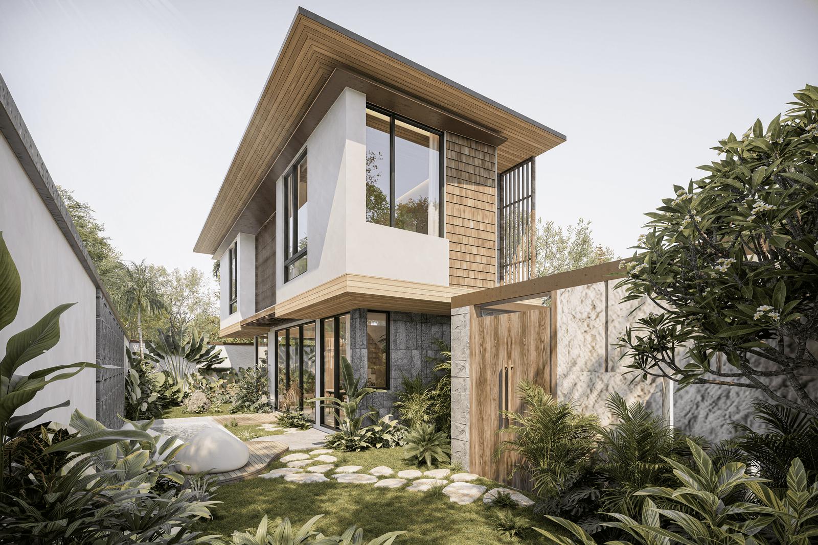 Bright & Airy Modern Tropical 2-Bedroom Villa in Prime Location